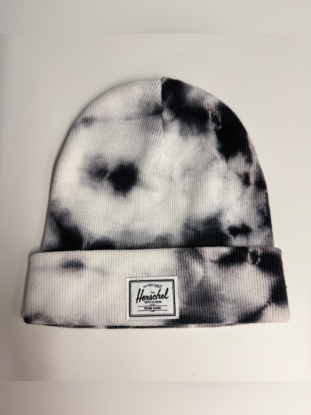 Herschel Supply Company Black & White Tie-Dye Cuffed Beanie